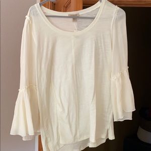 anthropologie cream NWT blouse